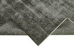Overdyed Vintage Gri Eskitme Pamuk Yün El Dokuma Halısı 151x251 Agacan