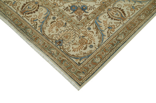Persian Bej Klasik Pamuk Yün El Dokuma Halısı 290x378 Agacan