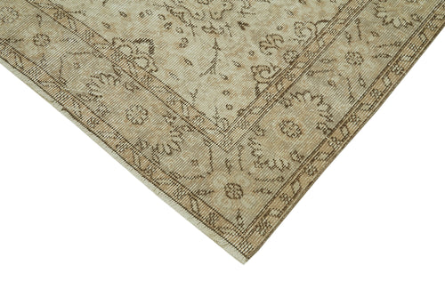 Vintage Bej Eskitme Pamuk Yün El Dokuma Halısı 167x276 Agacan