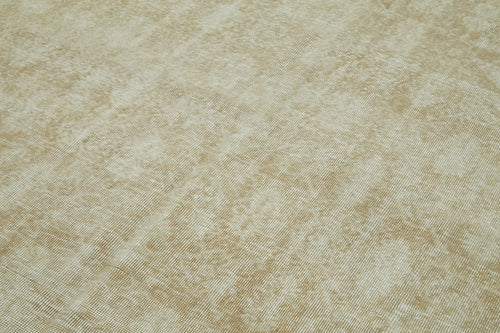 Vintage Bej Eskitme Pamuk Yün El Dokuma Halısı 216x299 Agacan