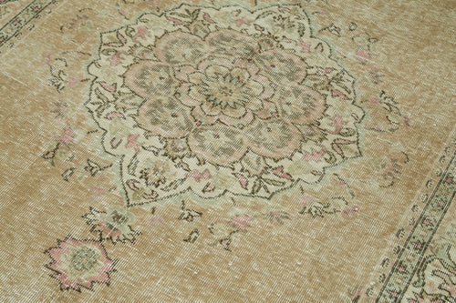 Vintage Bej Eskitme Pamuk Yün El Dokuma Halısı 140x225 Agacan