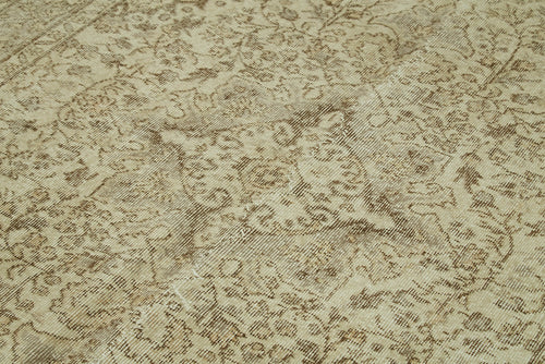 Vintage Bej Eskitme Pamuk Yün El Dokuma Halısı 152x267 Agacan