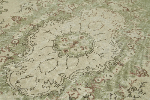 Vintage Bej Eskitme Pamuk Yün El Dokuma Halısı 166x305 Agacan