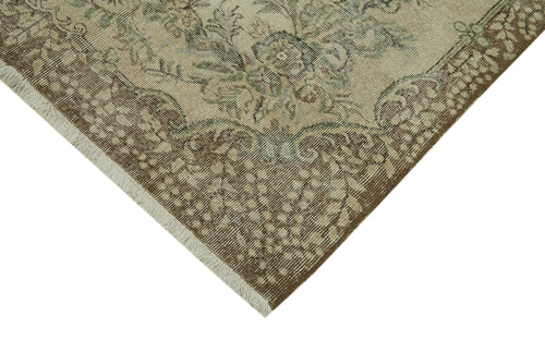 Vintage Bej Eskitme Pamuk Yün El Dokuma Halısı 165x276 Agacan