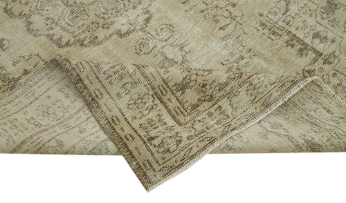 Vintage Bej Eskitme Pamuk Yün El Dokuma Halısı 173x270 Agacan