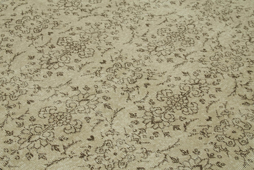 Vintage Bej Eskitme Pamuk Yün El Dokuma Halısı 178x286 Agacan