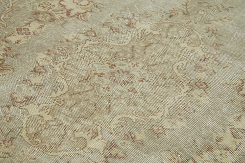 Vintage Bej Eskitme Pamuk Yün El Dokuma Halısı 156x273 Agacan