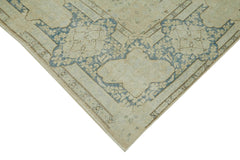 Katar Vintage Bej Eskitme Yün Pamuk El Dokuma Halısı 284x388 Agacan