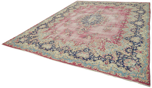 Katar Vintage Bej Eskitme Yün Pamuk El Dokuma Halısı 297x400 Agacan