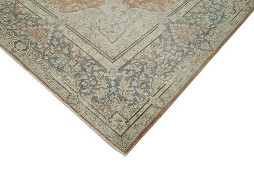Katar Vintage Bej Eskitme Yün Pamuk El Dokuma Halısı 293x416 Agacan