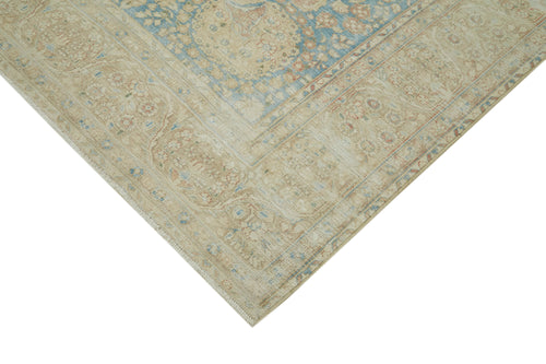 Katar Vintage Bej Eskitme Yün Pamuk El Dokuma Halısı 235x315 Agacan