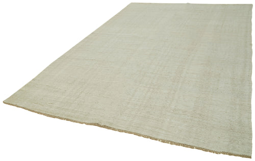 Kendir Bej Geometrik Hemp El Dokuma Halısı 231x348 Agacan