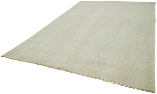 Kendir Bej Geometrik Hemp El Dokuma Halısı 237x340 Agacan