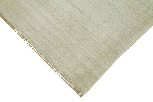 Kendir Bej Geometrik Hemp El Dokuma Halısı 237x340 Agacan