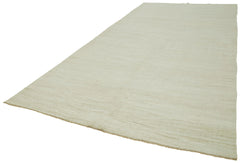 Kendir Bej Geometrik Hemp El Dokuma Halısı 223x446 Agacan