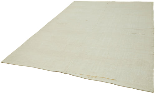 Kendir Bej Geometrik Hemp El Dokuma Halısı 210x292 Agacan