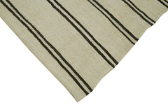 Kendir Bej Geometrik Hemp El Dokuma Halısı 212x350 Agacan