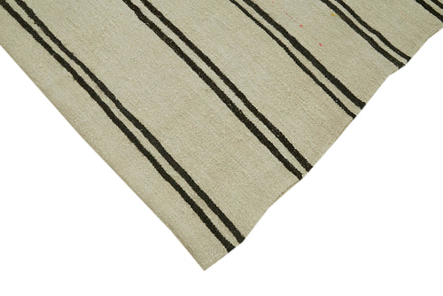 Kendir Bej Geometrik Hemp El Dokuma Halısı 212x350 Agacan