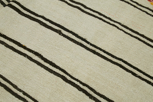 Kendir Bej Geometrik Hemp El Dokuma Halısı 212x350 Agacan