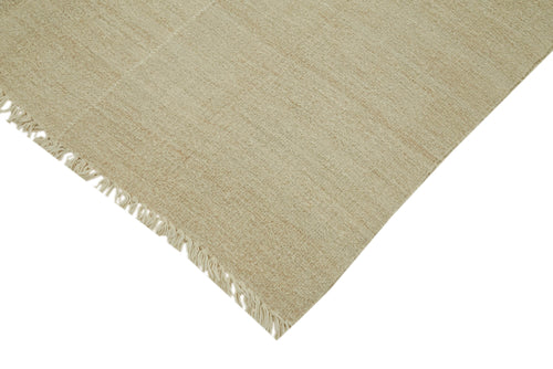 Kendir Bej Geometrik Hemp El Dokuma Halısı 156x350 Agacan