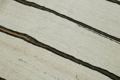 Kendir Bej Geometrik Hemp El Dokuma Halısı 178x363 Agacan