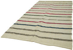 Kendir Bej Geometrik Hemp El Dokuma Halısı 195x340 Agacan