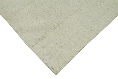 Kendir Bej Geometrik Hemp El Dokuma Halısı 114x293 Agacan
