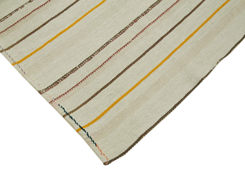 Kendir Beyaz Geometrik Hemp El Dokuma Halısı 150x214 Agacan