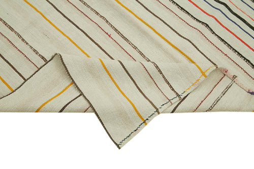 Kendir Beyaz Geometrik Hemp El Dokuma Halısı 150x214 Agacan