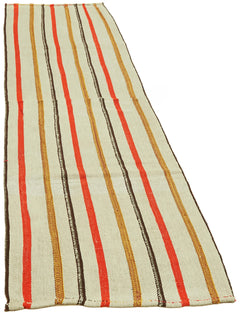 Kendir Beyaz Geometrik Hemp El Dokuma Halısı 70x240 Agacan