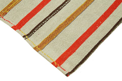 Kendir Beyaz Geometrik Hemp El Dokuma Halısı 70x240 Agacan