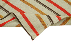 Kendir Beyaz Geometrik Hemp El Dokuma Halısı 70x240 Agacan