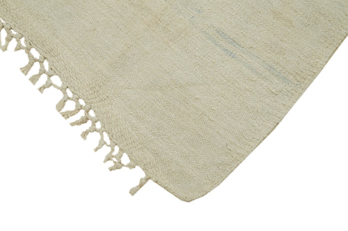 Kendir Bej Geometrik Hemp El Dokuma Halısı 155x325 Agacan