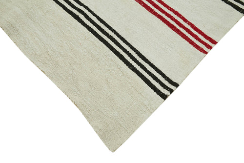 Kendir Bej Geometrik Hemp El Dokuma Halısı 167x390 Agacan