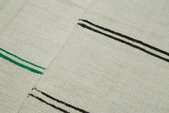 Kendir Bej Geometrik Hemp El Dokuma Halısı 166x390 Agacan