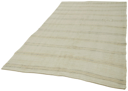 Kendir Bej Geometrik Hemp El Dokuma Halısı 180x280 Agacan