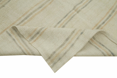 Kendir Bej Geometrik Hemp El Dokuma Halısı 180x280 Agacan