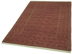 Tebriz Kırmızı Klasik Yün Pamuk El Dokuma Halısı 123x184 Agacan