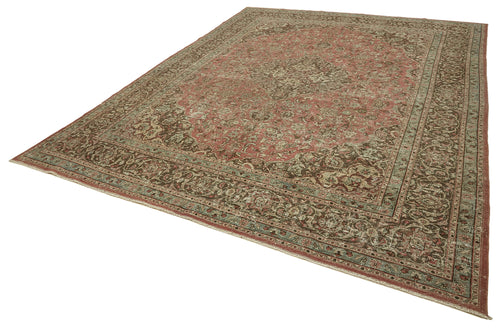 Persian Bej Klasik Yün Pamuk El Dokuma Halısı 295x375 Agacan