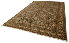 Persian Bej Klasik Yün Pamuk El Dokuma Halısı 262x398 Agacan