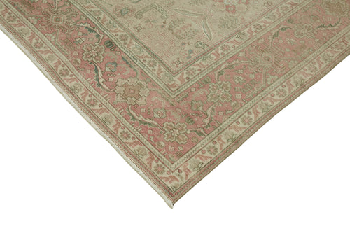 Persian Bej Klasik Yün Pamuk El Dokuma Halısı 286x386 Agacan