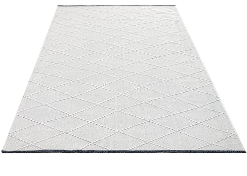 Sahara Krem Geometrik Pamuk Kilim Luxess