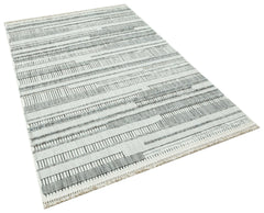 Lafayette Gri Geometrik Polyester Makine Halısı Apex