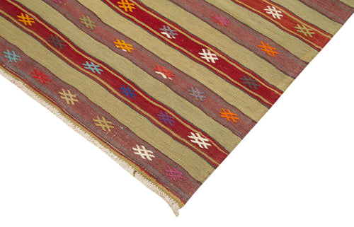 Anatolian Kilim Beyaz Çizgili Pamuk Yün El Dokuma Halısı 160x276 - El Dokuma - HALI.NET