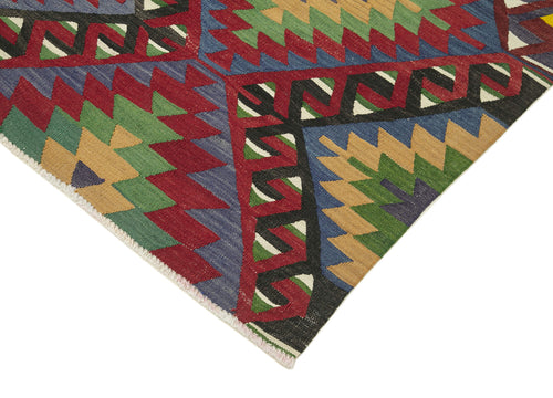 Anatolian Kilim Kırmızı Geometrik Pamuk Yün El Dokuma Halısı 175x310 - El Dokuma - HALI.NET