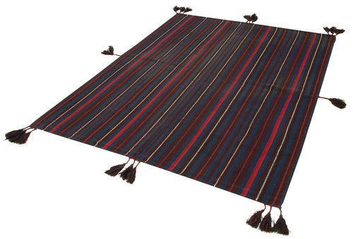 Anatolian Kilim Mor Çizgili Pamuk Yün El Dokuma Halısı 156x210 - El Dokuma - HALI.NET