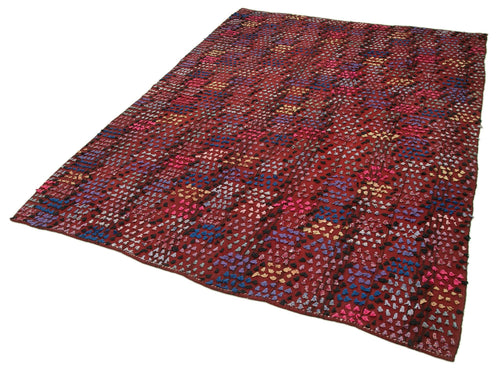 Anatolian Kilim Mor Çizgili Pamuk Yün El Dokuma Halısı 177x243 - El Dokuma - HALI.NET