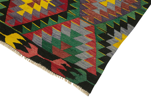 Anatolian Kilim Sarı Geometrik Pamuk Yün El Dokuma Halısı 116x242 - El Dokuma - HALI.NET