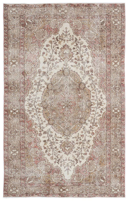 Atina 15599 Bej Eskitme Yün El Dokuma Halısı 175 x 280 - El Dokuma - HALI.NET