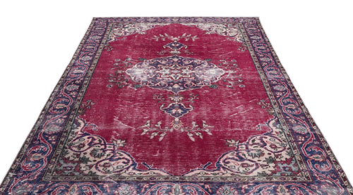 Atina 15746 Kırmızı Eskitme Yün El Dokuma Halısı 195 x 311 - El Dokuma - HALI.NET
